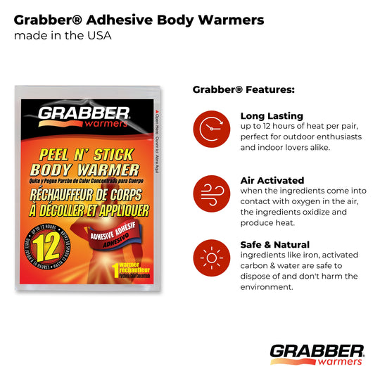 Bulk Grabber® Adhesive Body Warmers | 8 Displays, 320 Units