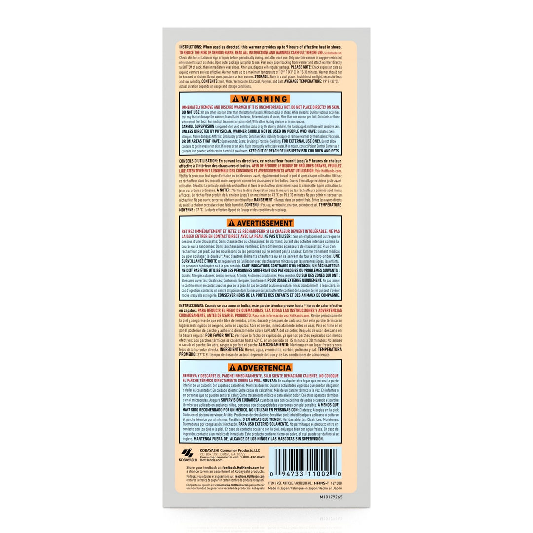 HotHands 9 Hour Adhesive Insole Foot Warmers | 16 Pairs