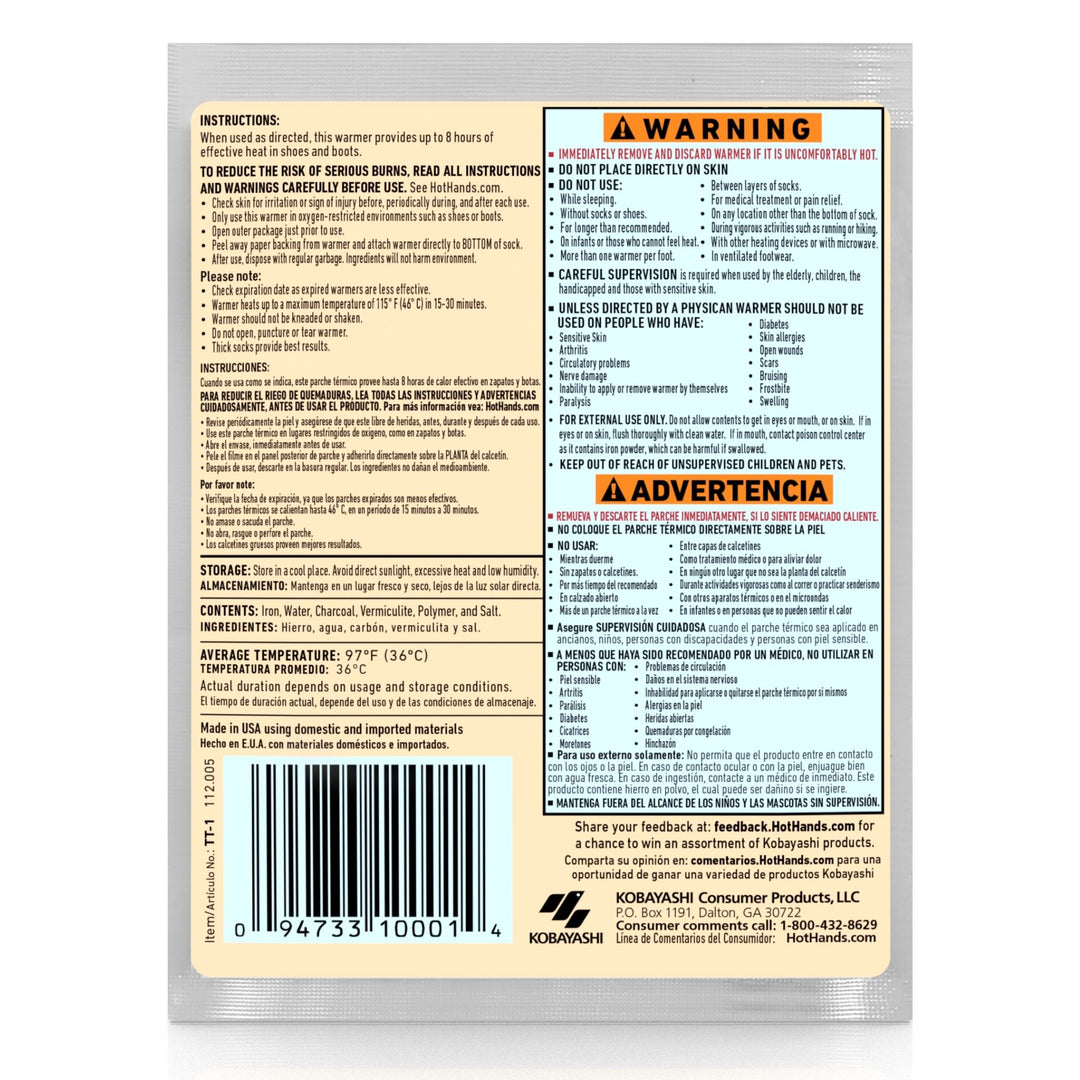 HotHands 8 Hour Adhesive Toe Warmers | 40 Pairs