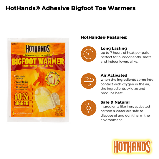HotHands® Adhesive Bigfoot Toe Warmers | 5 Pair